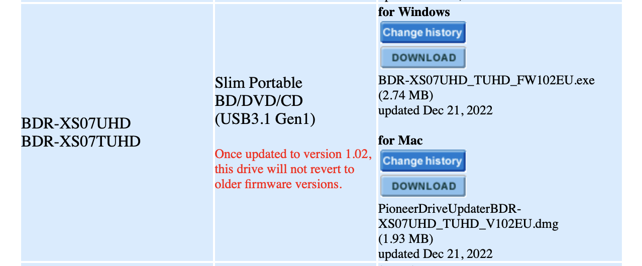 https://pioneer.jp/device_e/product-e/ibs/device_e/dev00001r_e.html#firmware1