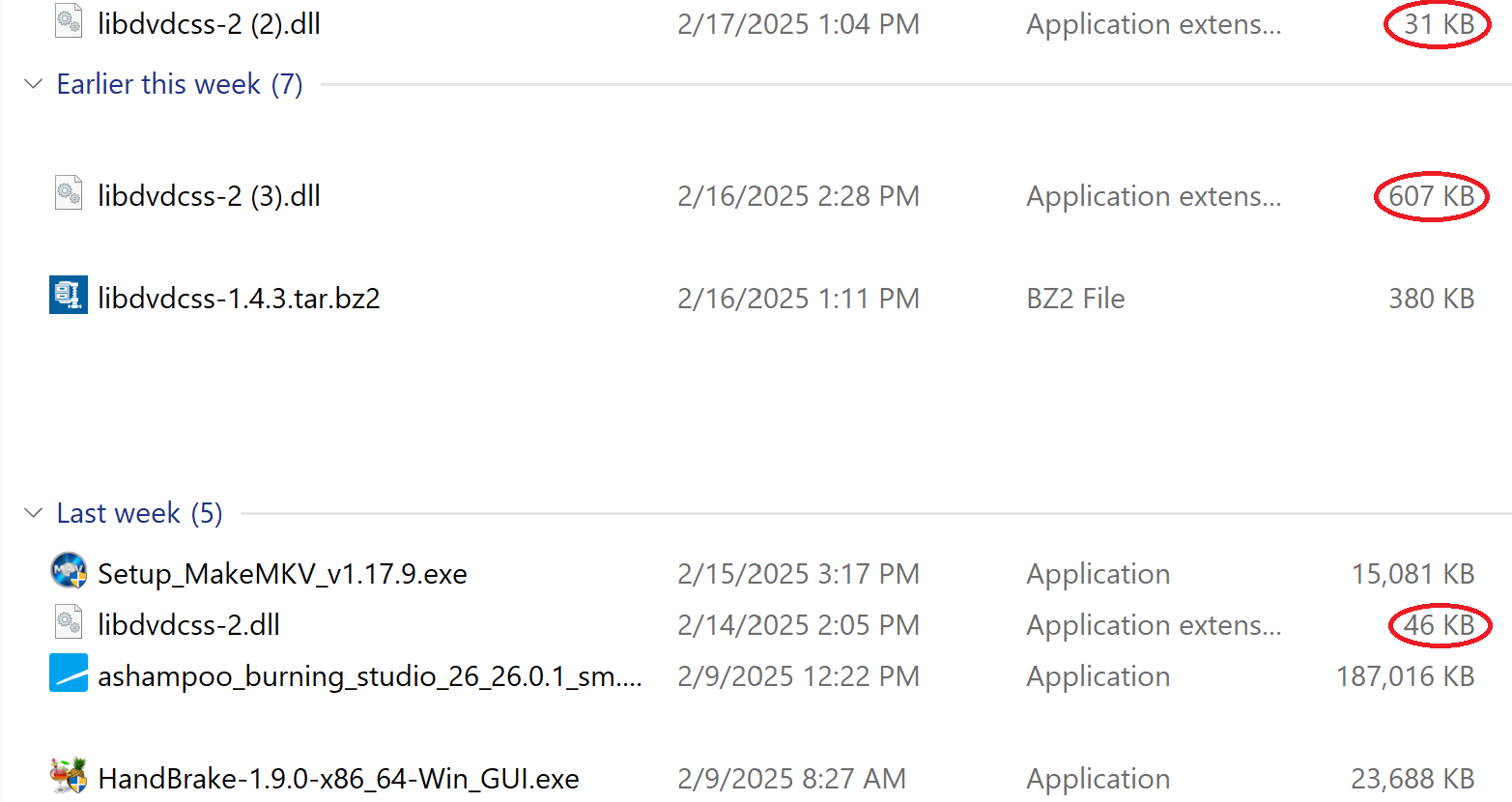 file variations