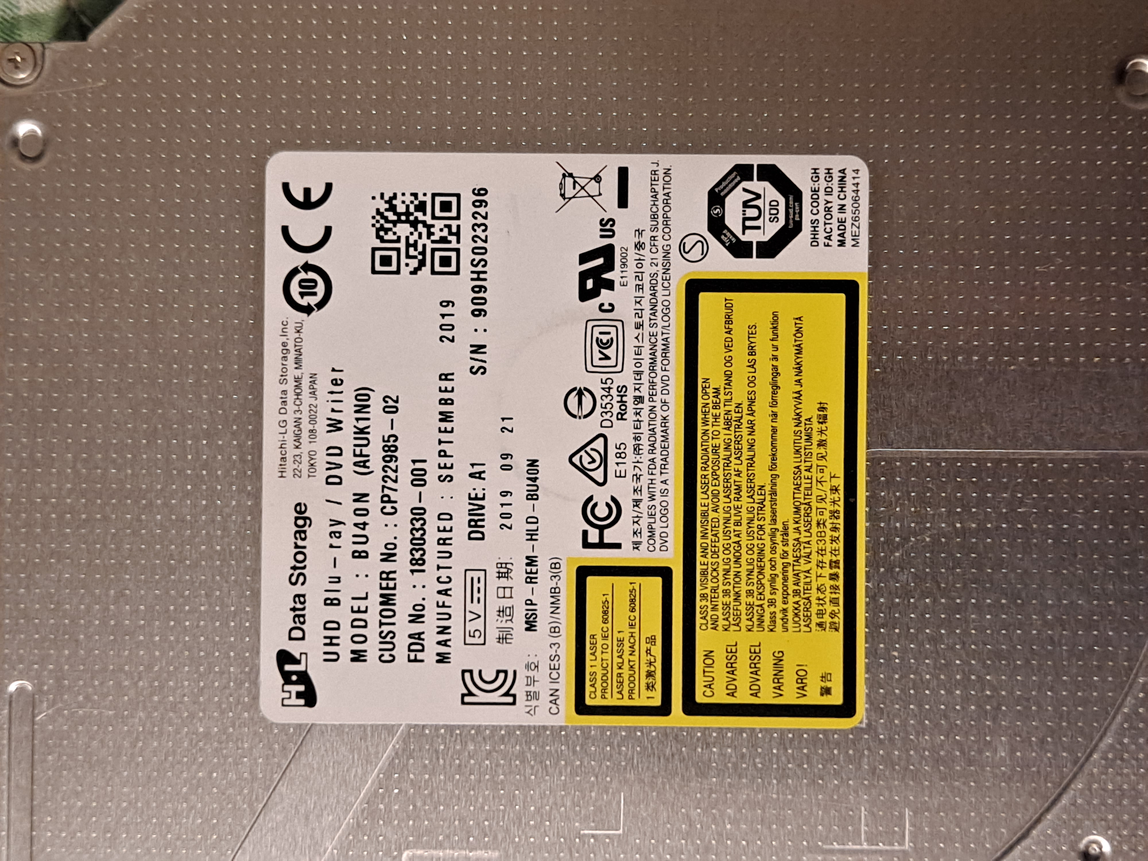 Label for recent BU40N from China