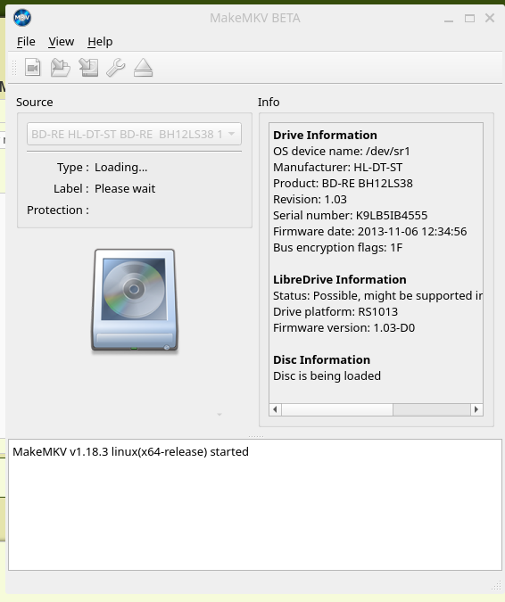 insert a disc it gets stuck on Disc is being loaded